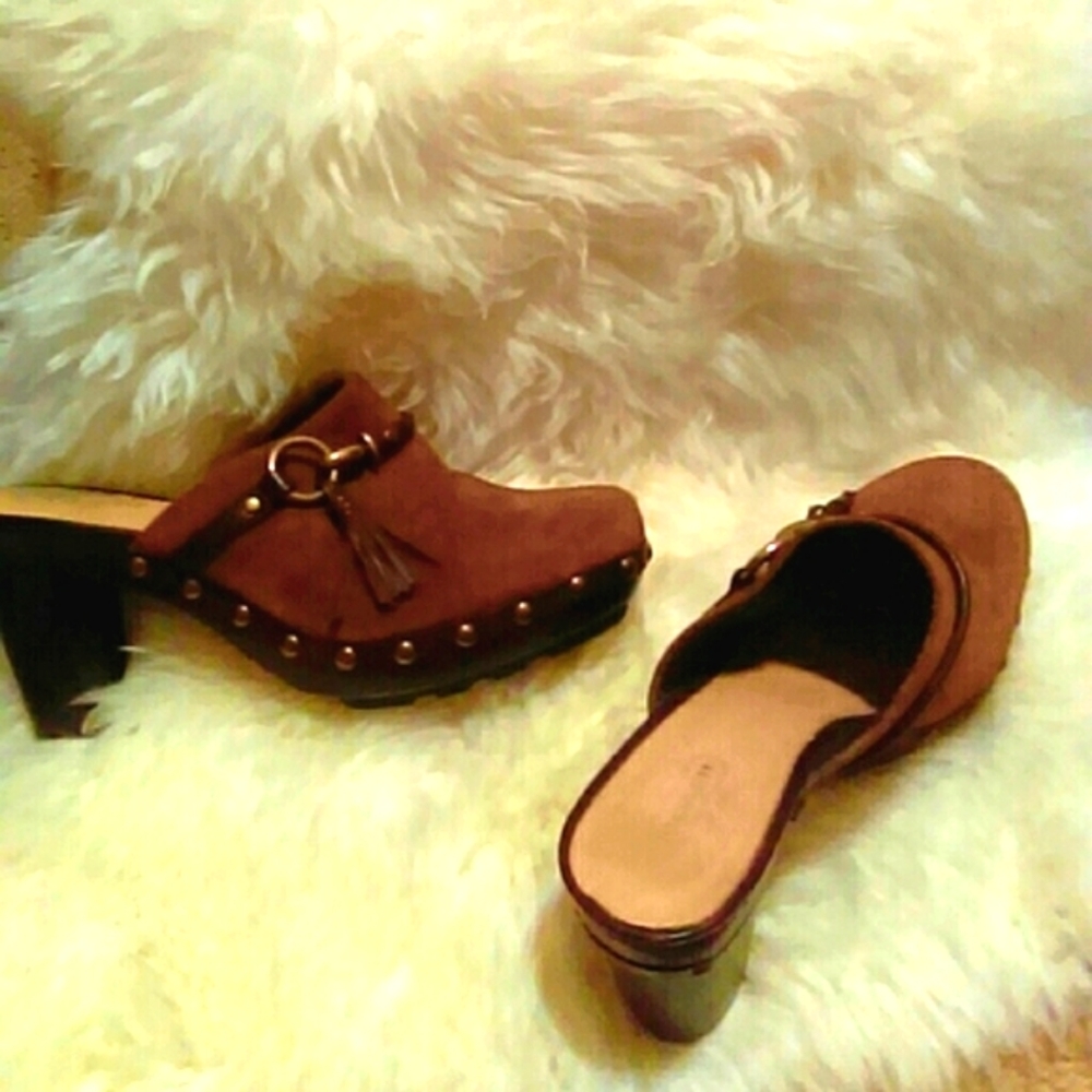 Authentic coach suede clog with tassel - Picture 5 of 6